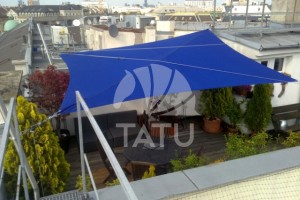 Tetőterasz, betekerhető napvitorla 4